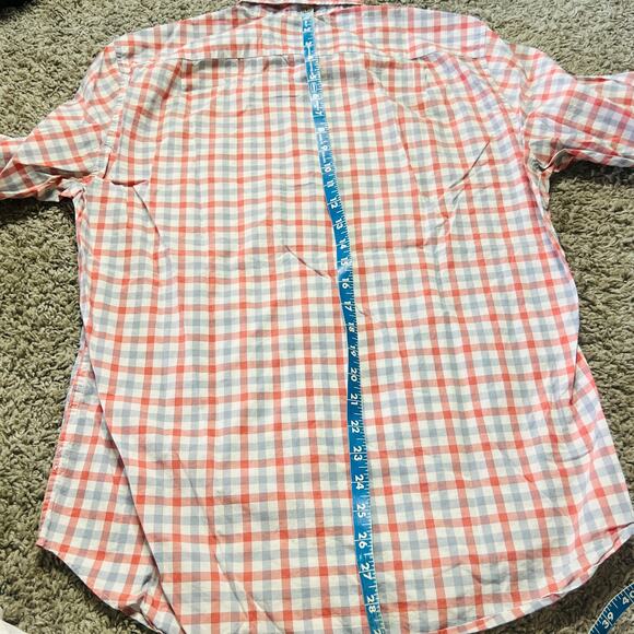 Vintage Y2K J Crew Muted Checkered Classic Long Sleeve Button Up 100% Cotton M - Picture 3 of 4